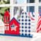 Glitzhome® 16" Wooden Patriotic America House Table Décor